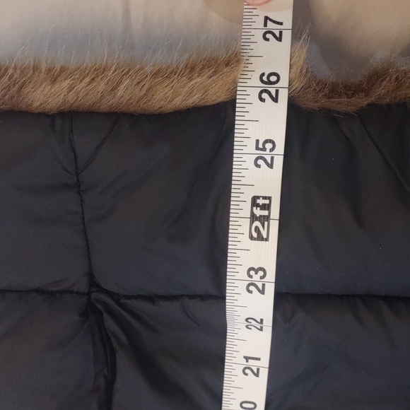 Dennis by Dennis Basso black quilted puffer jacket with faux fur trim EUC - Picture 13 of 16